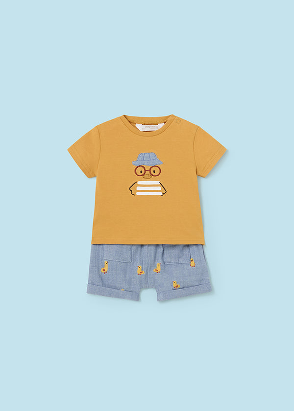 Short and shirt set, with duckie detailing.