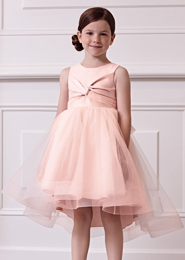 Girl Wearing Glitter Tulle Dress