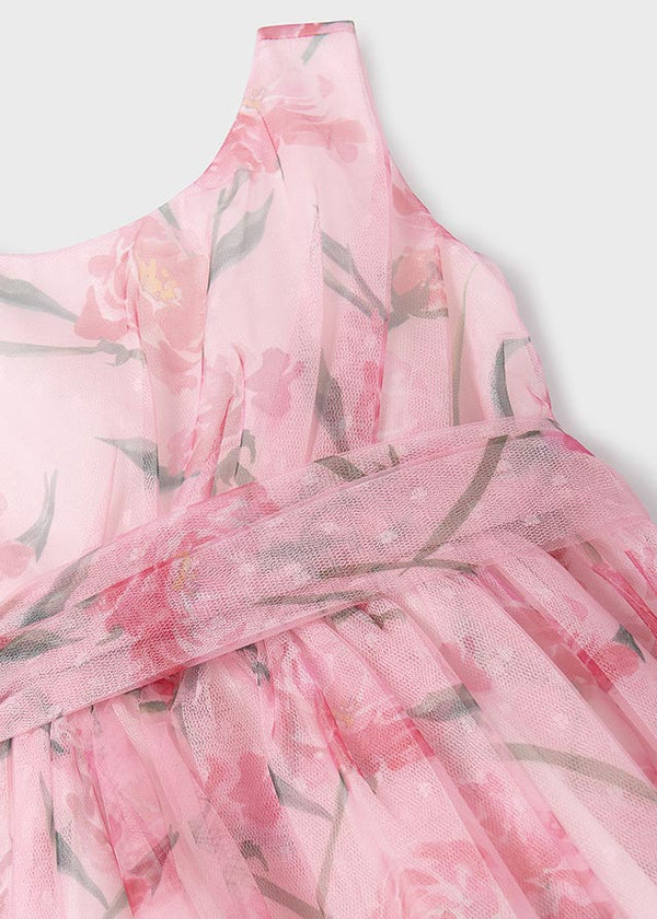 Floral Printed Tulle Dress