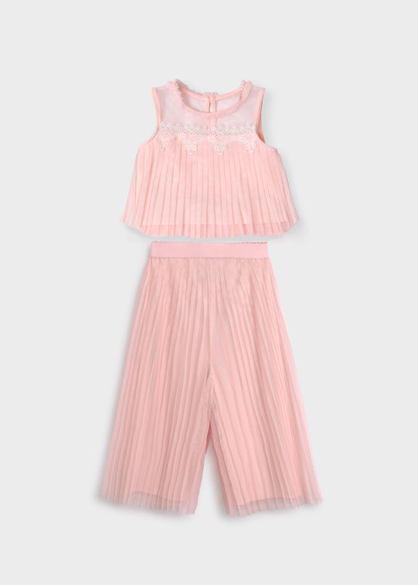 Pleated Tulle Pants And Top, Front