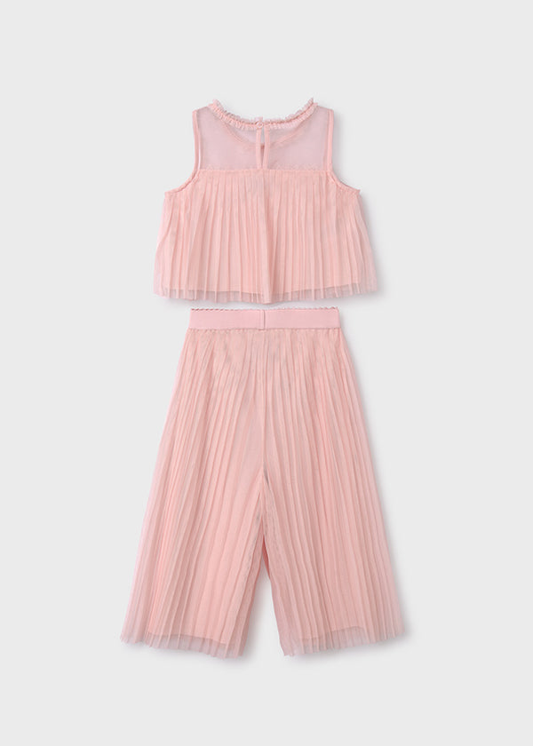 Pleated Tulle Pants And Top, Back