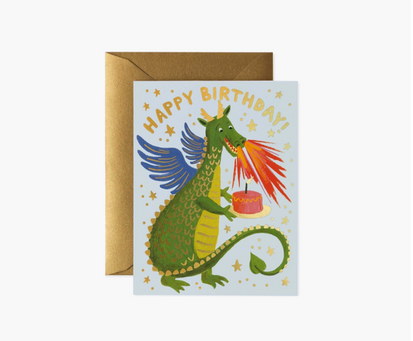 Birthday Dragon Card - The Gray Dragon