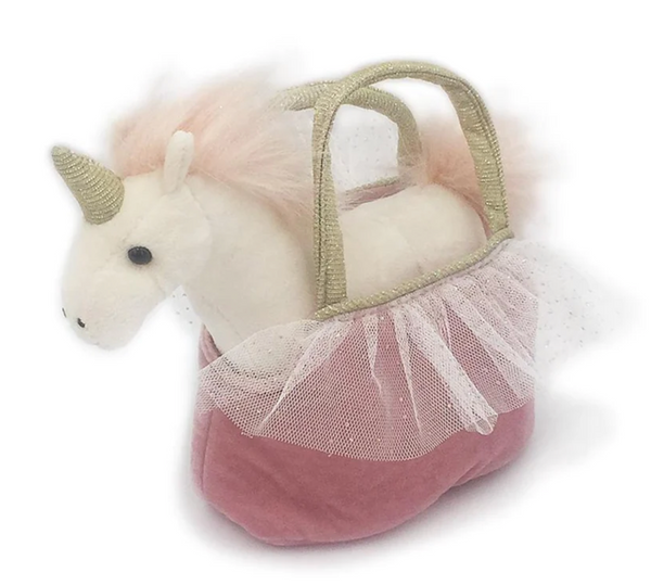 Pretty Unicorn Plush Toy In Purse Ophelia - The Gray Dragon