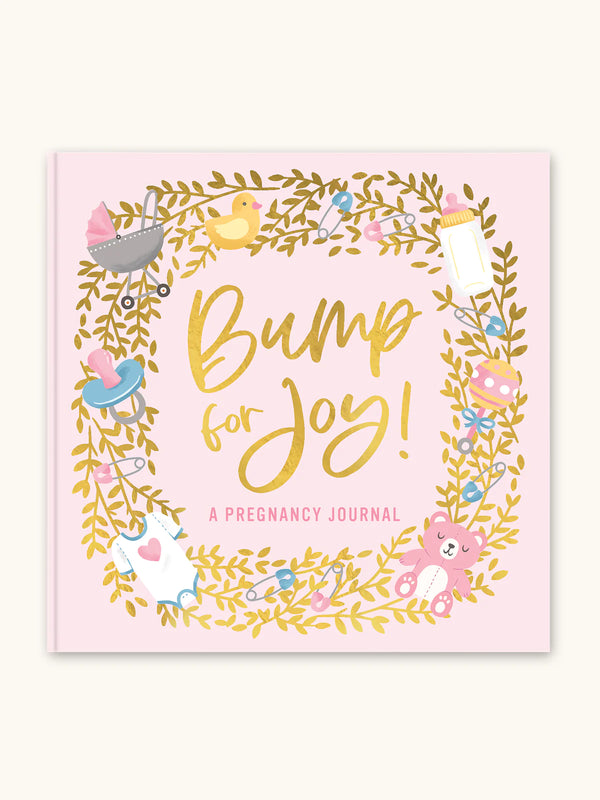 Bump for Joy: A Pregnancy Journal, in Pink. Front Cover