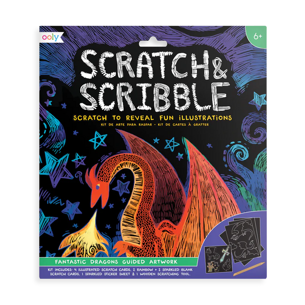 Scratch & Scribble - Fantastic Dragons - The Gray Dragon