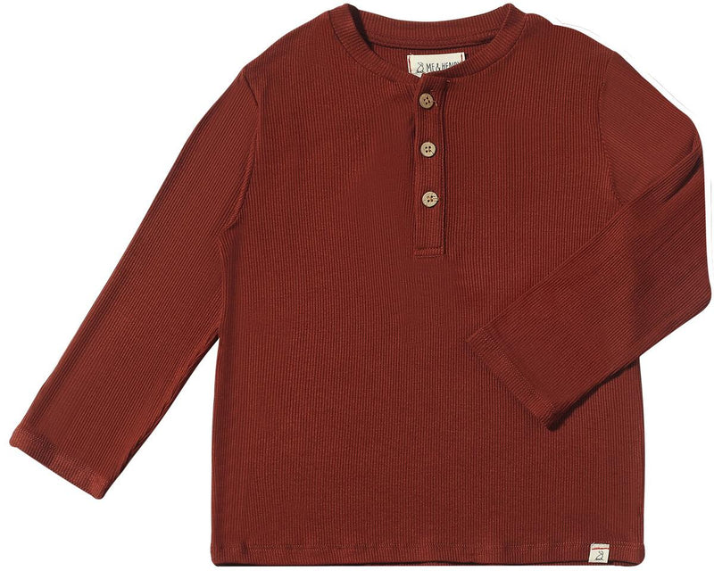 Adams Ribbed Henley Long Sleeve Shirt - Various Colors