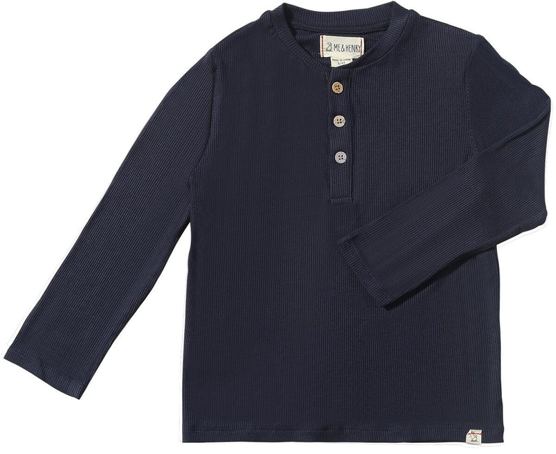 Adams Ribbed Henley Long Sleeve Shirt - Various Colors