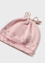 Sugar Pink Embroidered Set w/ Pants, Sweater & Hat Warmer