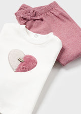 Heart Shirt with Leggings & Jacket Set