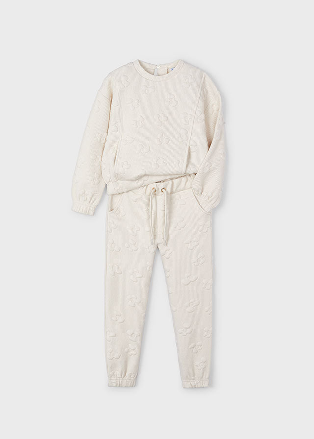 Padded Girl Flower Tracksuit