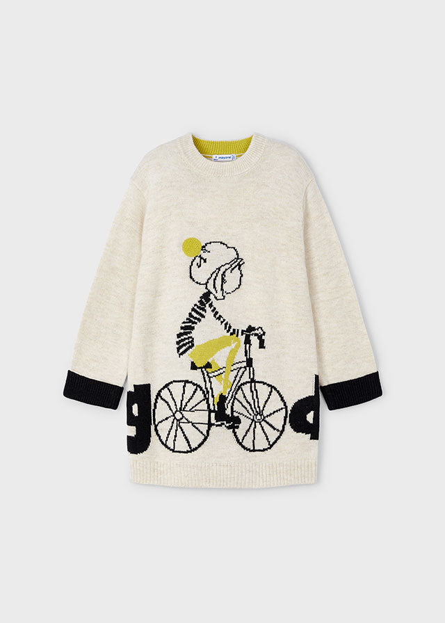 Knit Dress - Girl on Bike