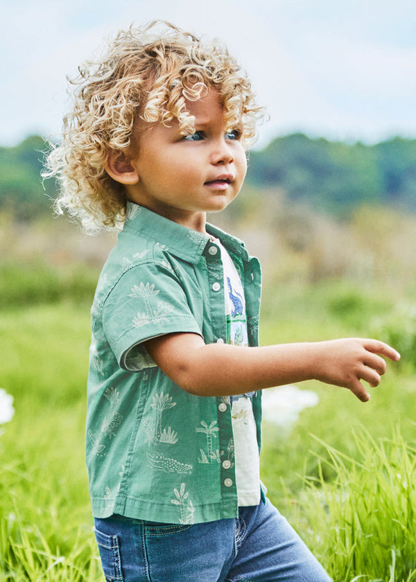 Short Sleeve Happy Crocodile Shirt