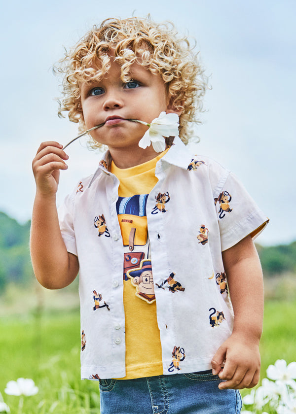 Monkey Bananas Printed Botton-Down Shirt