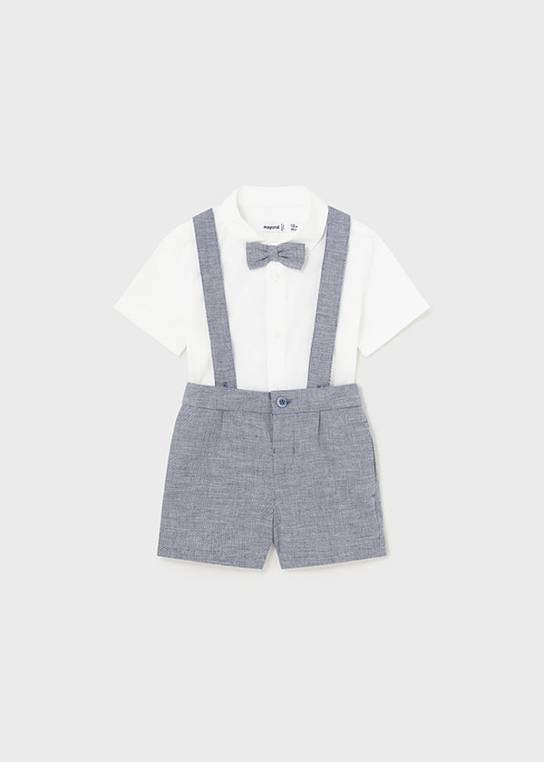 Baby 2-piece set bow tie shirt, Navy Mix