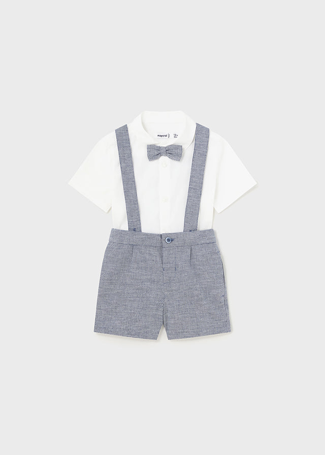 Baby 2-piece set bow tie shirt, Navy Mix