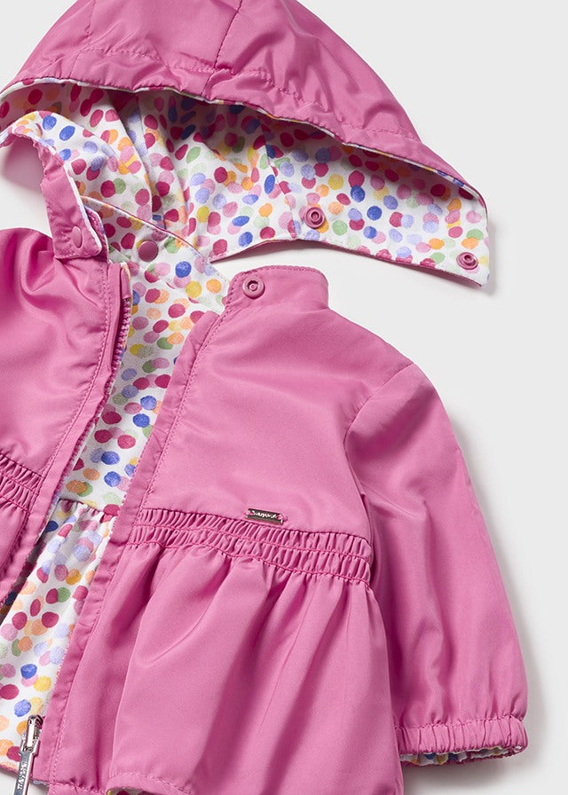 Reversible Windbreaker, Juicy Pink, Close Up.