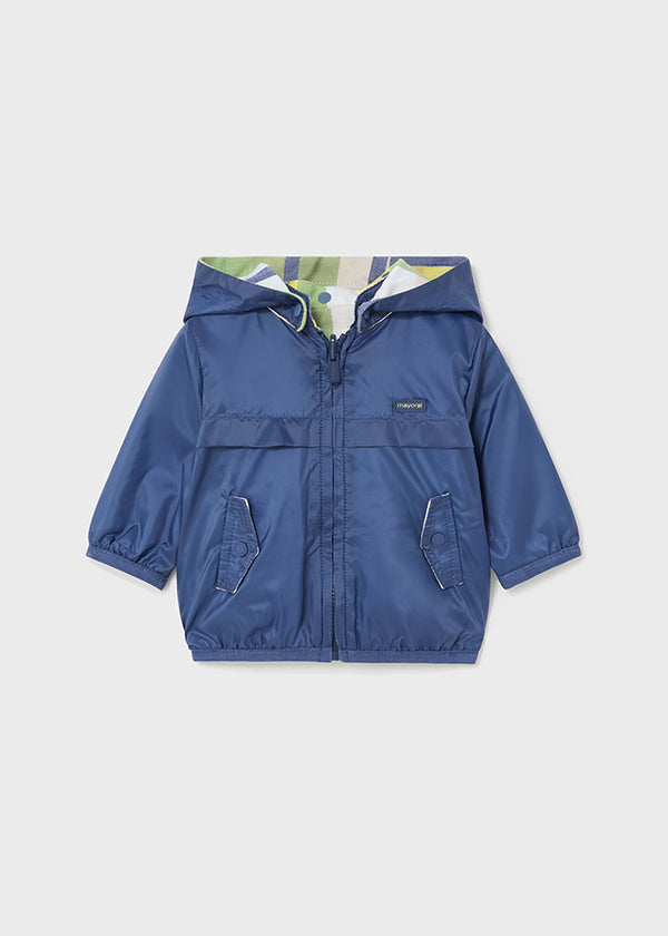 Reversible windbreaker, cerulean, front.