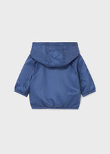 Reversible windbreaker, cerulean, back.