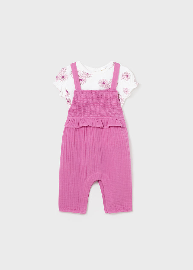 Newborn 2-piece set long dungaree Better Cotton