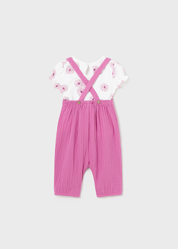 Newborn 2-piece set long dungaree Better Cotton