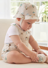 Newborn Dungarees with Bucket Hat