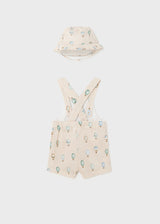 Newborn Dungarees with Bucket Hat