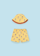 Baby swim trunks with hat