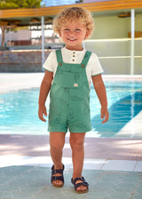 Baby 2-piece set dungaree and henley t-shirt