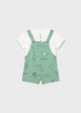 Baby 2-piece set dungaree and henley t-shirt