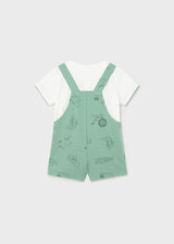 Baby 2-piece set dungaree and henley t-shirt