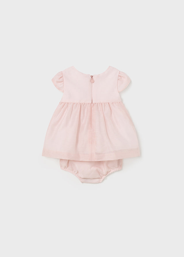 Baby Girl Chiffon Dress and Bloomer Set