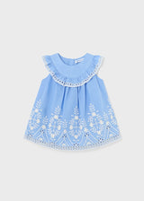 Baby embroidery poplin dress