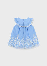 Baby embroidery poplin dress