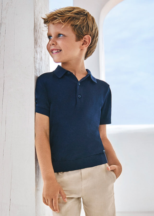 Boys Knit Polo Shirt