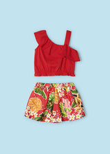 Girls 2-piece asymmetrical top set