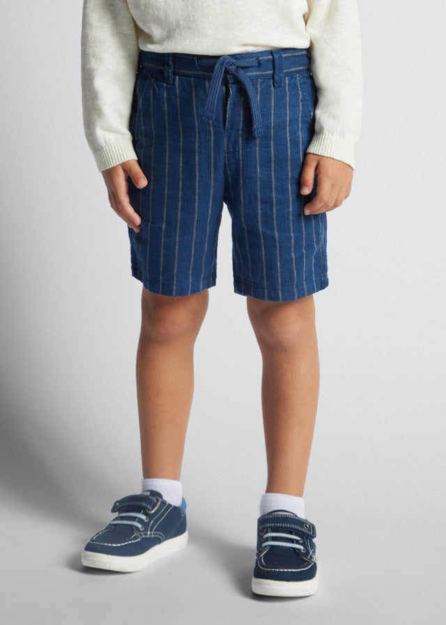 Boys Striped Linen Shorts