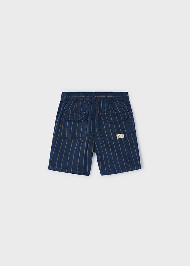 Boys Striped Linen Shorts