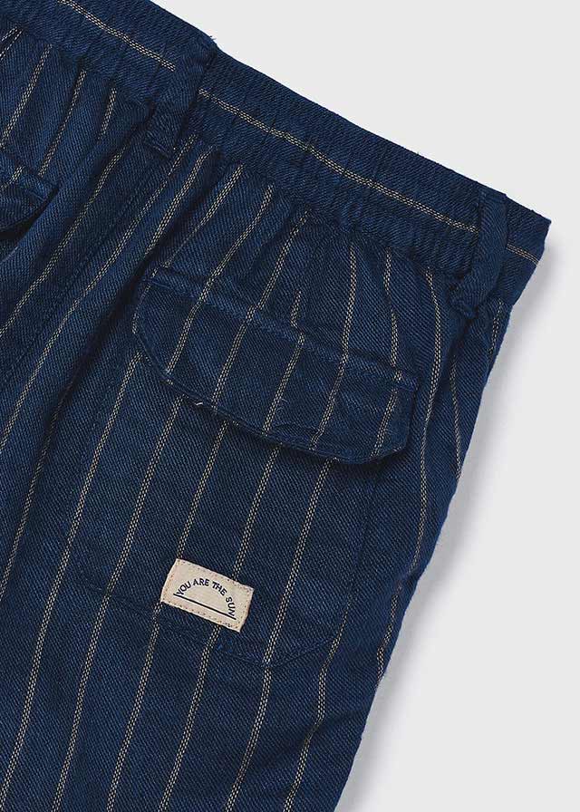 Boys Striped Linen Shorts