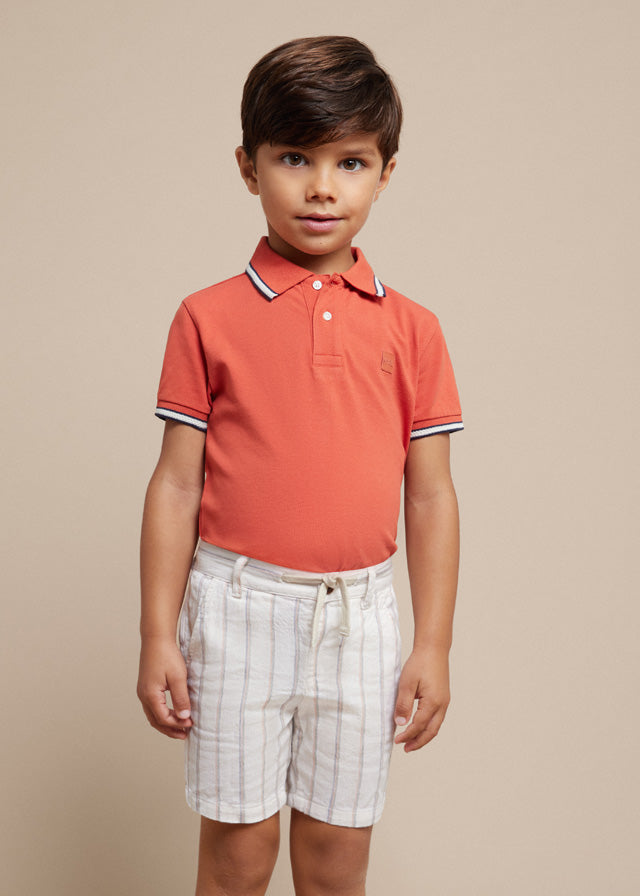 Boys Striped Linen Shorts