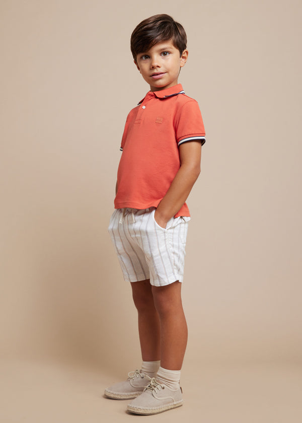 Boys Striped Linen Shorts