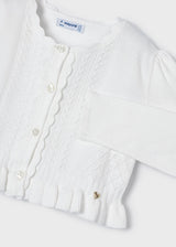 Girls openwork cardigan, Better Cotton