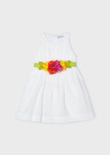 Girls floral belted dress