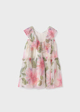 Flower Print Chiffon Dress, Front