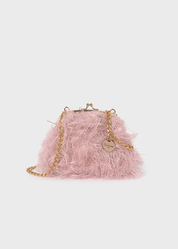 Feather purse in pastel