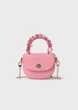 Floral handle bag in blush.