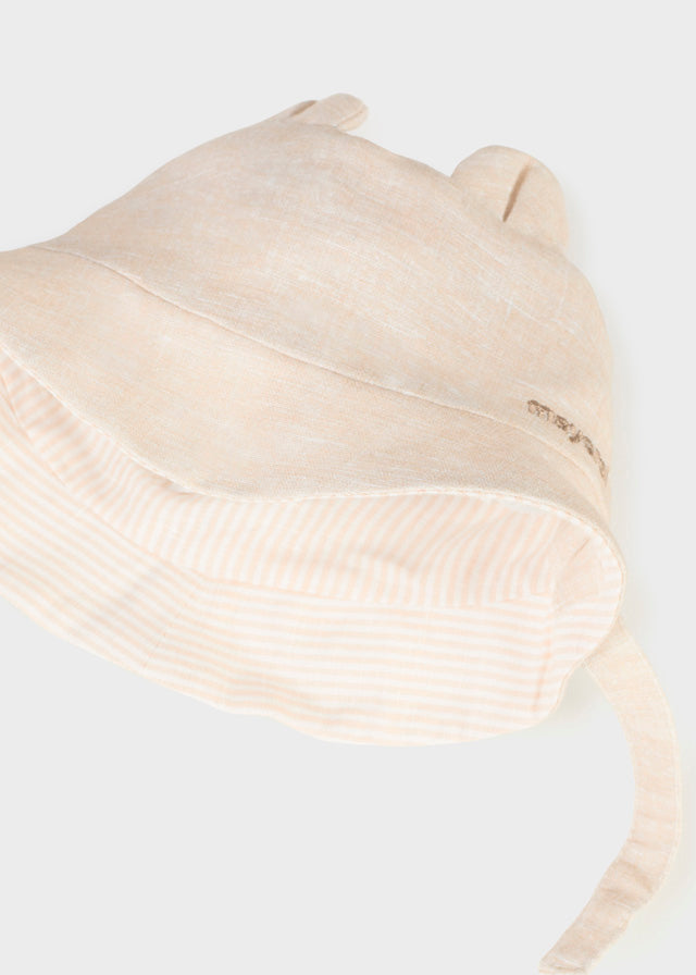 Newborn Reversible Linen Bucket Hat