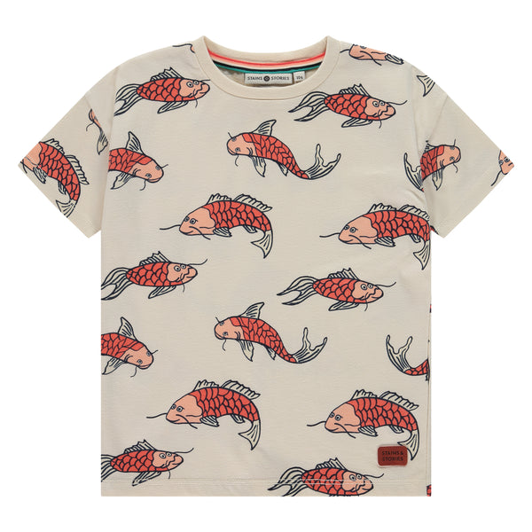 T-Shirt Short Sleeve - Cream Koi