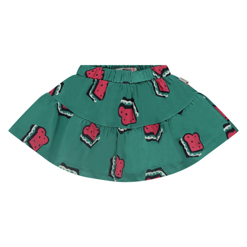 Watermelon Sweat Skirt - Emerald