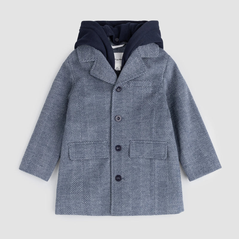 Navy Hooded Coat