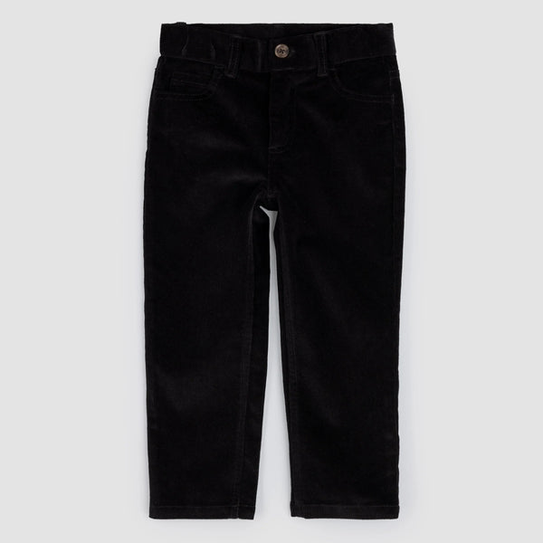 Jet Black Corduroy Boy's Pants